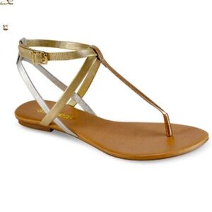 Sandals gold & silver size 8